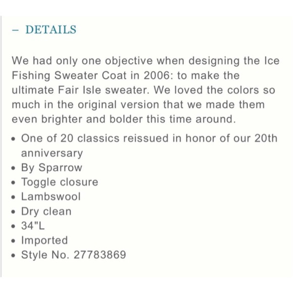 Archival Fairisle Sweater coat Anthropologie - Picture 6 of 6